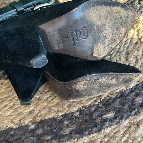 Isabel Marant suede leather studded rocker ankle boots 7.5 RARE fall boots 38 - Picture 6 of 6